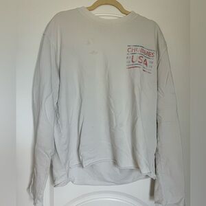 White Chubbies crew neck sweater size large!